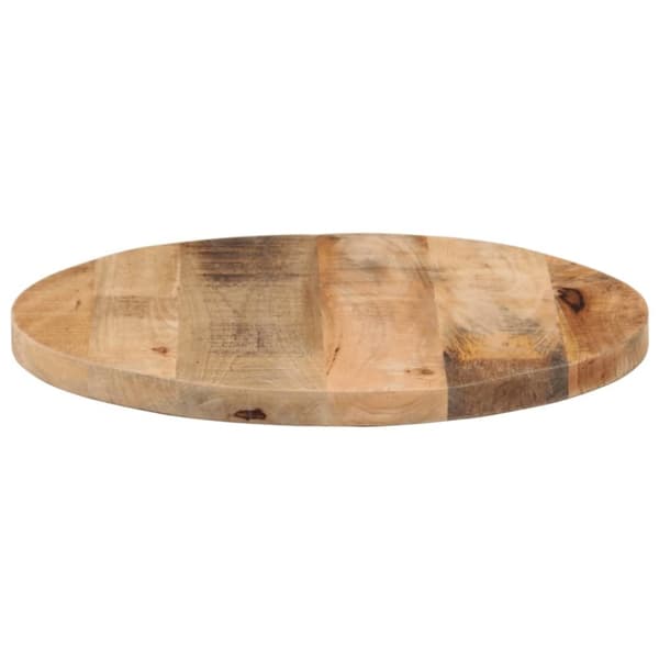 vidaXL Bordplate Ø 40x2,5 cm rund grovt heltre mango