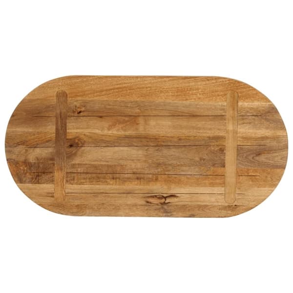 vidaXL Bordplate 80x40x2,5 cm oval heltre mango