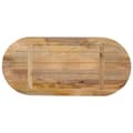 Miniatyrbillede 5 af 8: vidaXL bordplade 80x40x2,5 cm oval massivt mangotræ