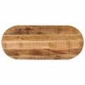 Miniatyrbillede 1 af 8: vidaXL bordplade 120x50x2,5 cm oval massivt ru mangotræ
