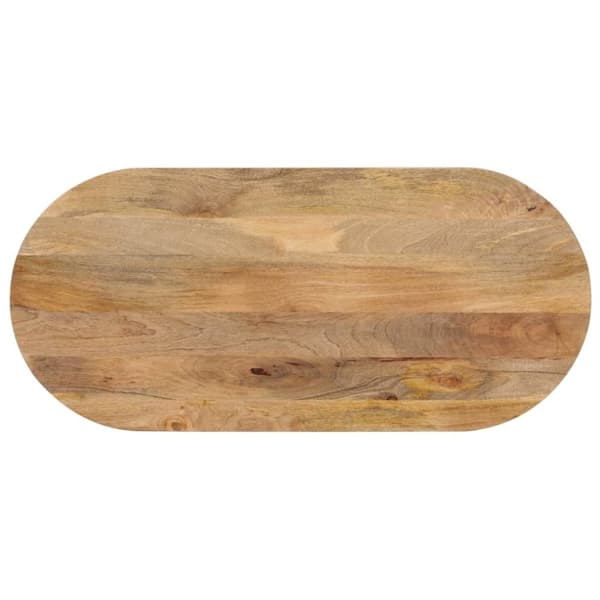 vidaXL Bordsskiva 110x50x2,5 cm oval massivt mangoträ
