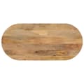 Miniatyrbillede 1 af 8: vidaXL bordplade 110x50x2,5 cm oval massivt mangotræ