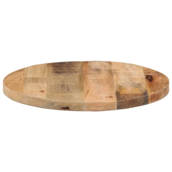 vidaXL Bordplate Ø 50x3,8 cm rund grovt heltre mango