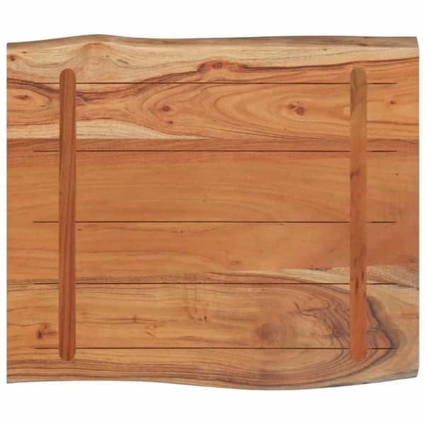 vidaXL Vegghylle 70x60x2,5 cm rektangulær heltre akasie naturlig kant