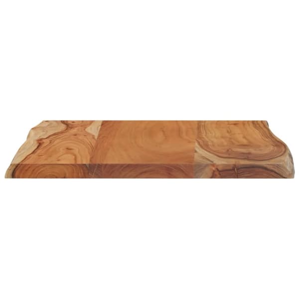 vidaXL Vegghylle 70x60x2,5 cm rektangulær heltre akasie naturlig kant