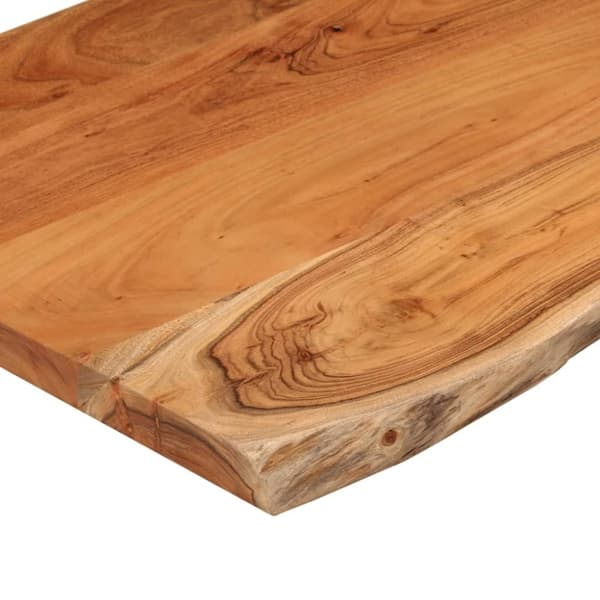 vidaXL Vegghylle 70x60x2,5 cm rektangulær heltre akasie naturlig kant