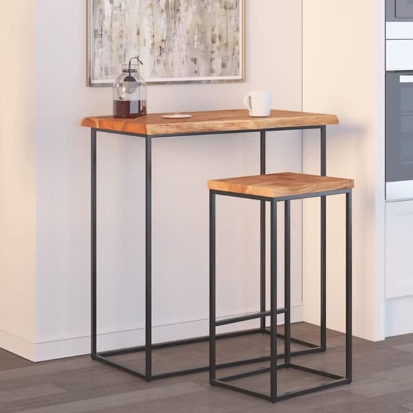 vidaXL Vegghylle 70x60x2,5 cm rektangulær heltre akasie naturlig kant