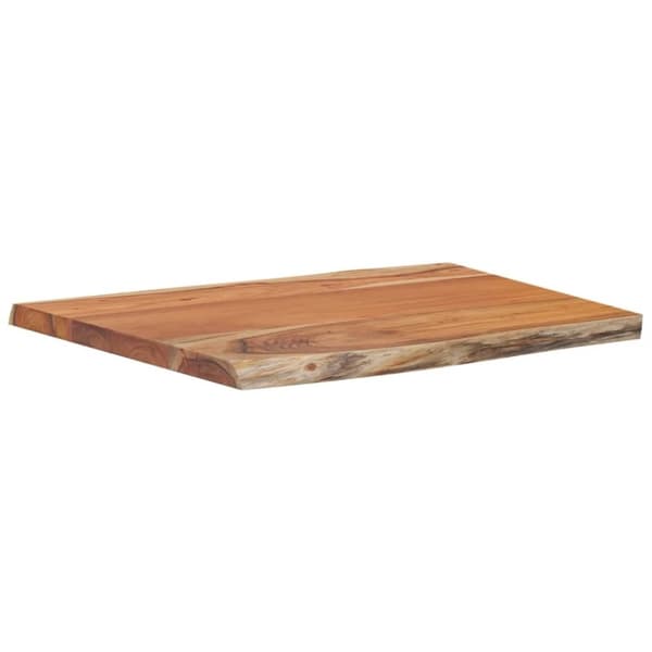 vidaXL Vegghylle 70x60x2,5 cm rektangulær heltre akasie naturlig kant