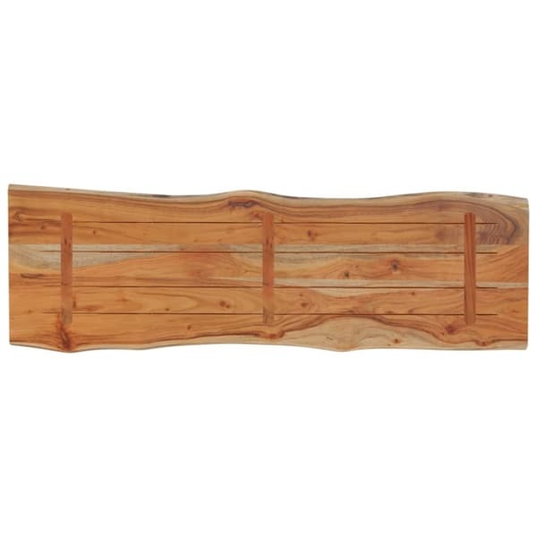 vidaXL Vegghylle 110x40x2,5 cm rektangulær heltre akasie naturlig kant
