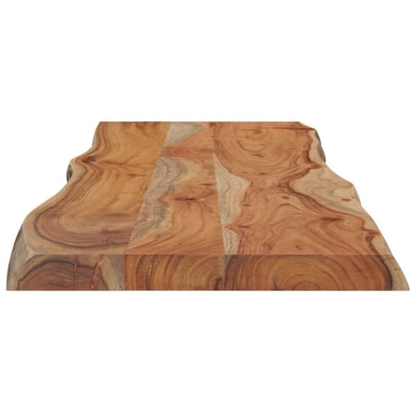 vidaXL Vegghylle 110x40x2,5 cm rektangulær heltre akasie naturlig kant