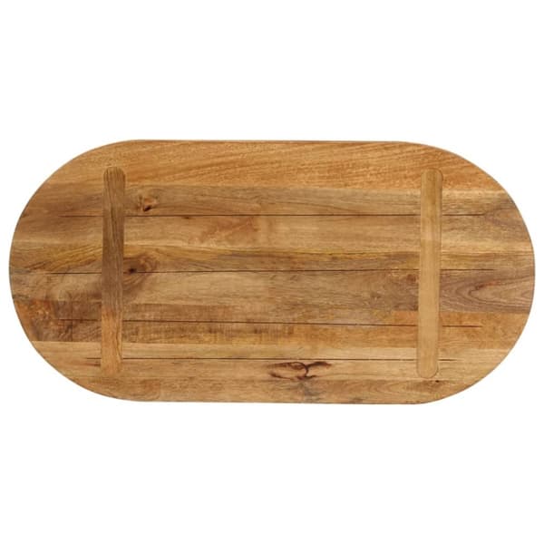 vidaXL Bordsskiva 80x40x3,8 cm oval massivt mangoträ