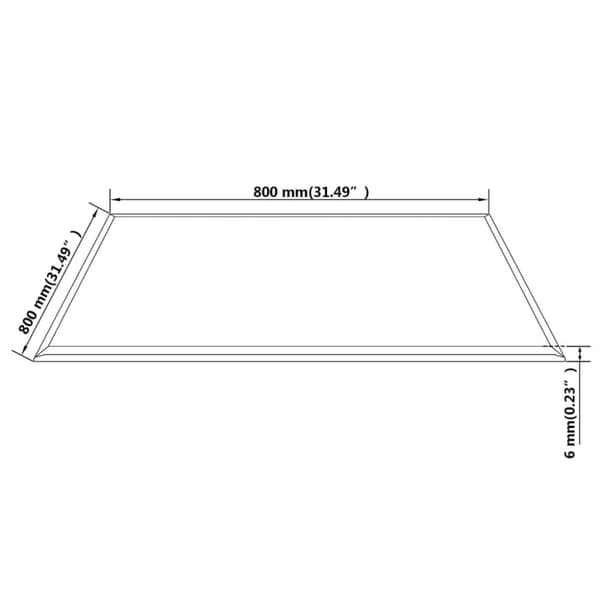 vidaXL Bordsskiva härdat glas 800x800 mm kvadratisk -  Bordsskivor
