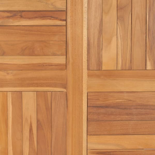 vidaXL bordplade 2,5 cm 90 cm rund massivt teaktræ - Bordplader