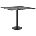 Miniatyrbillede 5 af 6: vidaXL bordplade 50x50 cm 6 mm hærdet glas med marmordesign sort -  Bordplader