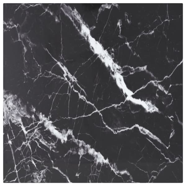vidaXL Bordsskiva svart 50x50 cm 6 mm härdat glas med marmortextur -  Bordsskivor