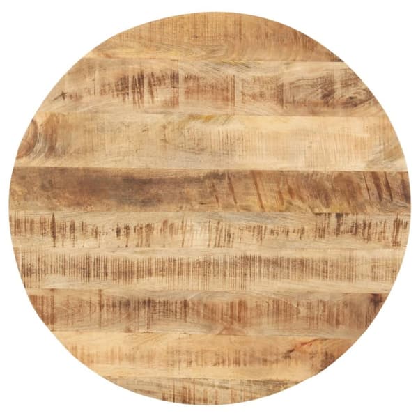 vidaXL Bordsskiva i massivt mangoträ rund 25-27 mm 80 cm -  Bordsskivor