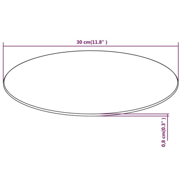 vidaXL Pöytälevy Karkaistu Lasi Pyöreä 300 mm -  Pöytälevyt