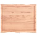 Pikkukuva 6 / 11: vidaXL Pöytälevy ruskea 80x60x(2-4)cm käsitelty täystammi elävä reuna -  Pöytälevyt