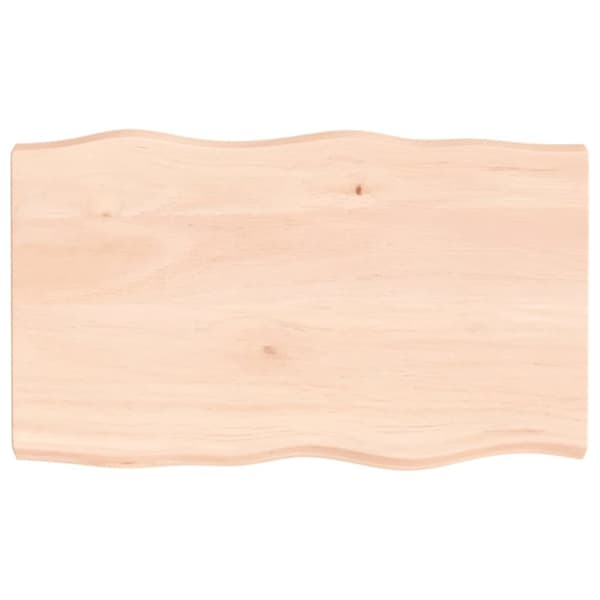 vidaXL Bordsskiva 100x60x(2-6) cm obehandlad massiv ek levande kant -  Bordsskivor