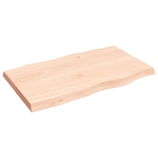 vidaXL Bordsskiva 100x60x(2-6) cm obehandlad massiv ek levande kant -  Bordsskivor