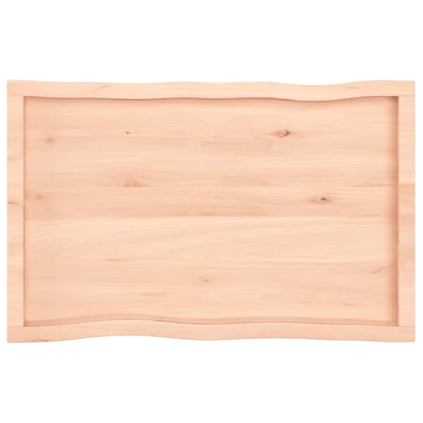 vidaXL Bordsskiva 100x60x(2-6) cm obehandlad massiv ek levande kant -  Bordsskivor