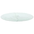 Pikkukuva 3 / 5: vidaXL Pöytälevy valkoinen Ø80x1 cm karkaistu lasi marmorikuvio -  Pöytälevyt