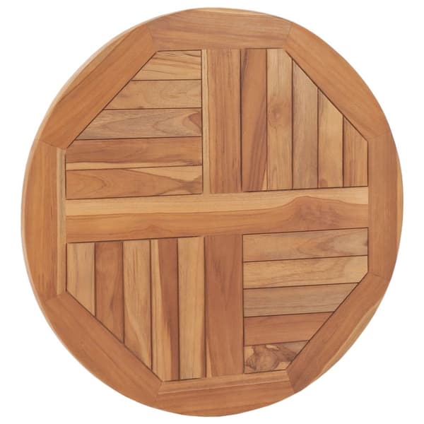 vidaXL Bordsskiva i massiv teak rund 2,5 cm 60 cm -  Bordsskivor