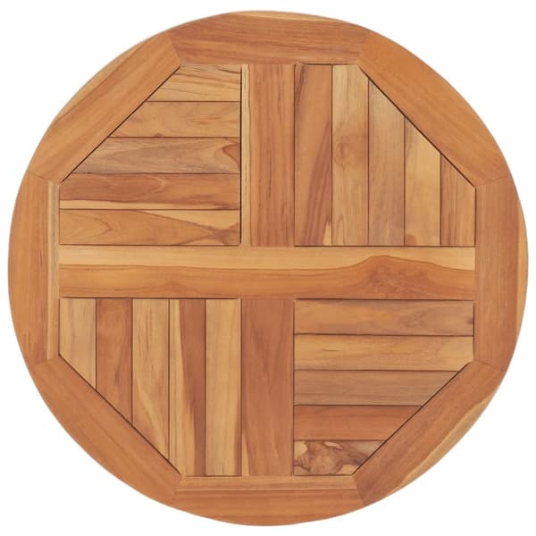 vidaXL Bordsskiva i massiv teak rund 2,5 cm 60 cm -  Bordsskivor