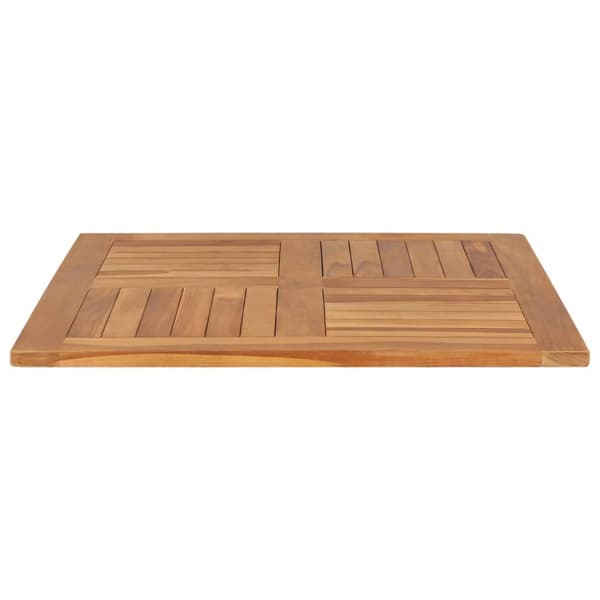 vidaXL bordplade 80x80x2,5 cm firkantet massivt teaktræ -  Bordplader