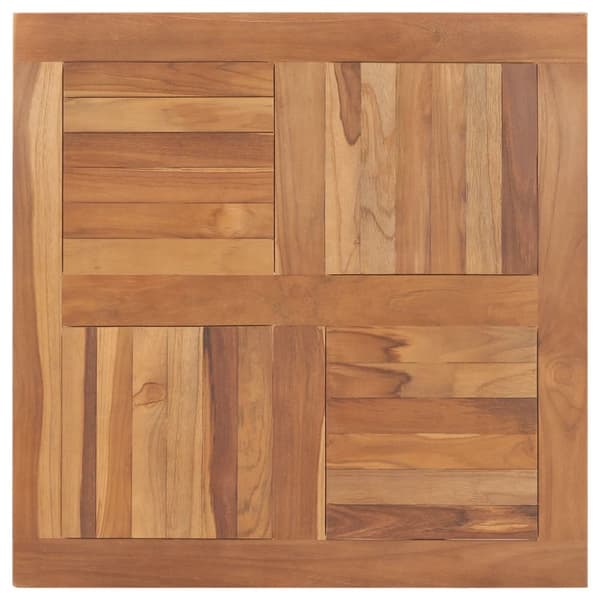 vidaXL bordplade 80x80x2,5 cm firkantet massivt teaktræ -  Bordplader