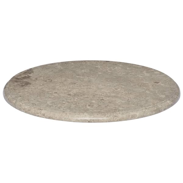 vidaXL Bordsskiva grå Ø60x2,5 cm marmor -  Bordsskivor
