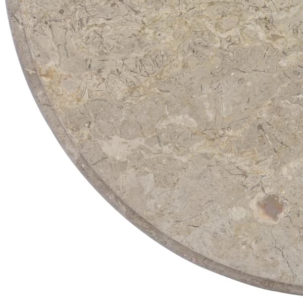 vidaXL Bordsskiva grå Ø60x2,5 cm marmor -  Bordsskivor