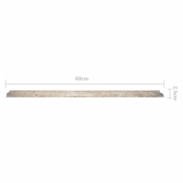 vidaXL Bordsskiva grå Ø60x2,5 cm marmor -  Bordsskivor