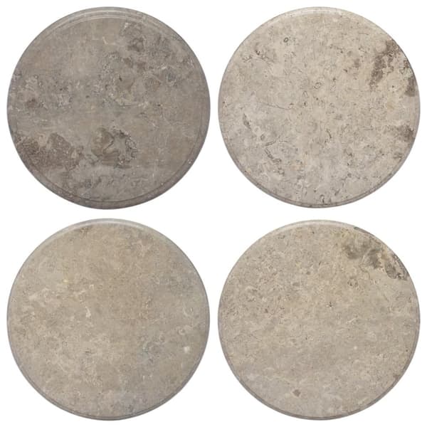 vidaXL Bordsskiva grå Ø60x2,5 cm marmor -  Bordsskivor