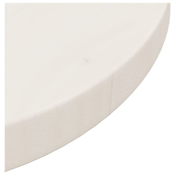 vidaXL bordplade Ø30x2,5 cm massivt fyrretræ hvid -  Bordplader