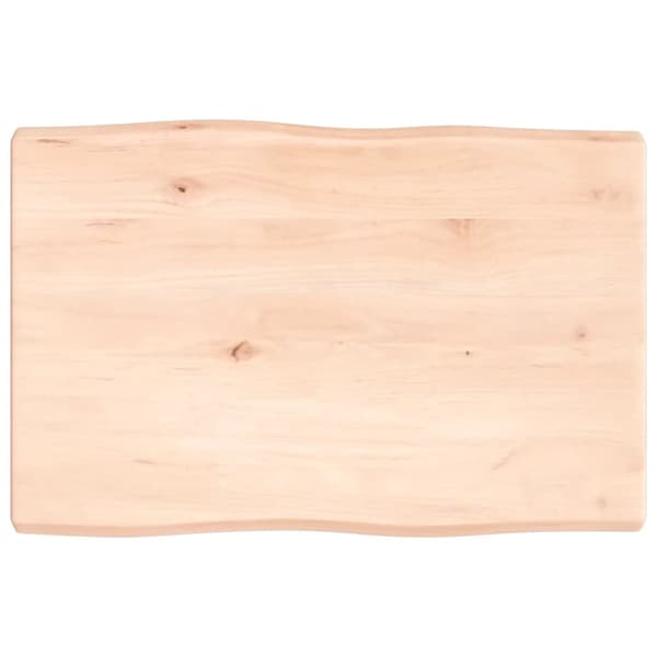 vidaXL Bordsskiva 60x40x(2-4) cm obehandlad massiv ek levande kant -  Bordsskivor