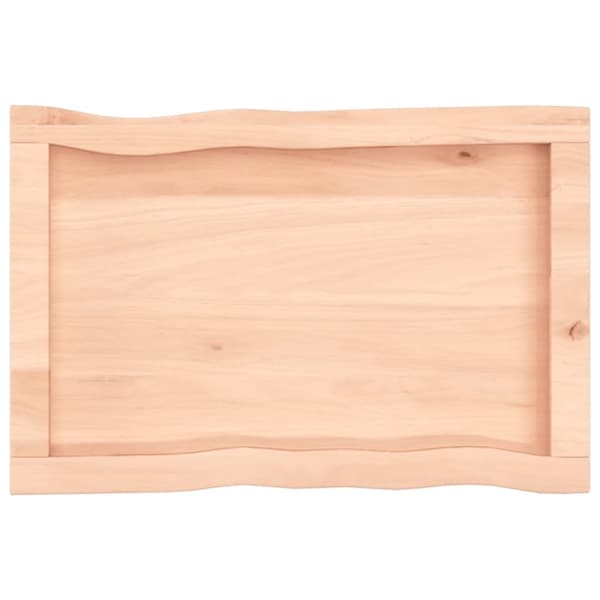 vidaXL Bordsskiva 60x40x(2-4) cm obehandlad massiv ek levande kant -  Bordsskivor