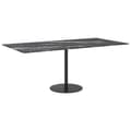 Miniatyrbillede 6 af 7: vidaXL bordplade 100x50 cm 6 mm hærdet glas med marmordesign sort -  Bordplader