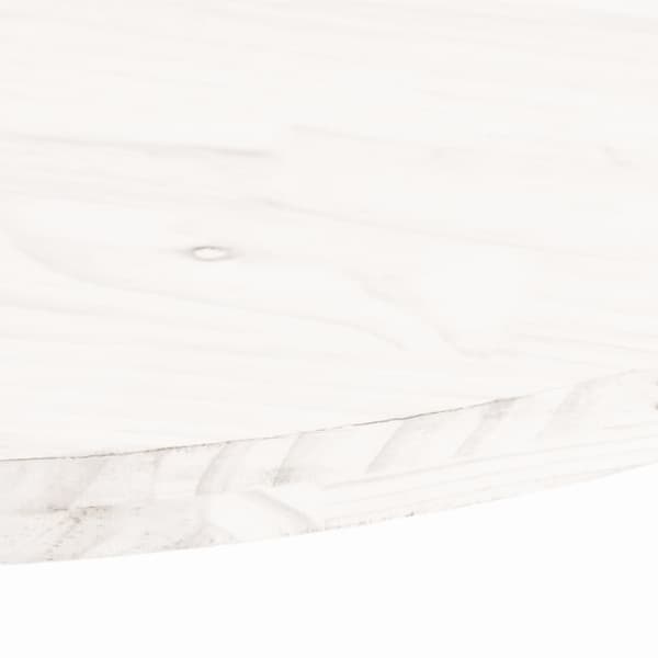 vidaXL bordplade 70x35x2,5 cm oval massivt fyrretræ hvid -  Bordplader