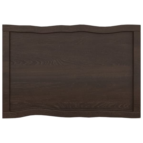 vidaXL Bordsskiva mörkbrun 80x50x(2-4) cm massivt trä levande kant -  Bordsskivor
