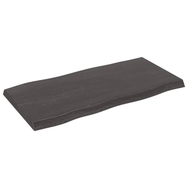 vidaXL Bordsskiva mörkbrun 80x40x(2-4) cm massivt trä levande kant -  Bordsskivor