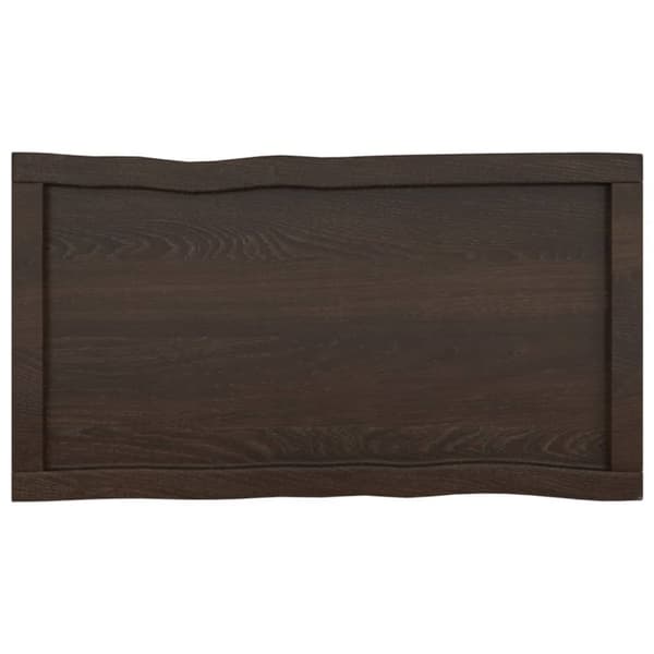 vidaXL Bordsskiva mörkbrun 80x40x(2-4) cm massivt trä levande kant -  Bordsskivor