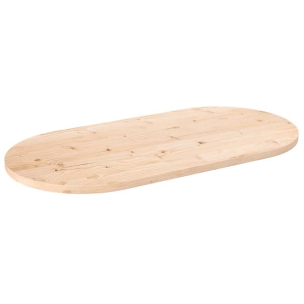 vidaXL Bordsskiva 90x45x2,5 cm oval massiv furu -  Bordsskivor
