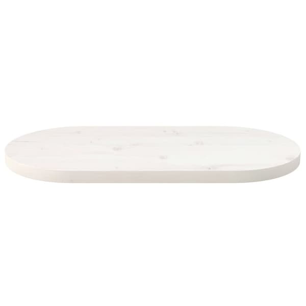 vidaXL Pöytälevy valkoinen 60x30x2,5 cm täysi mänty ovaali -  Pöytälevyt