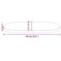 Pikkukuva 8 / 8: vidaXL Pöytälevy valkoinen 60x30x2,5 cm täysi mänty ovaali -  Pöytälevyt