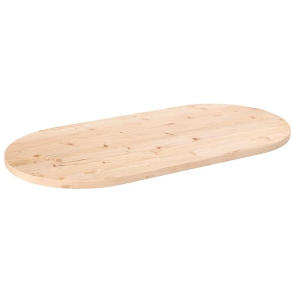 vidaXL Pöytälevy 100x50x2,5 cm täysi mänty ovaali -  Pöytälevyt