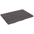 Miniatyrbillede 3 af 9: vidaXL bordplade 80x60x(2-4) cm behandlet massivt egetræ mørkebrun -  Bordplader