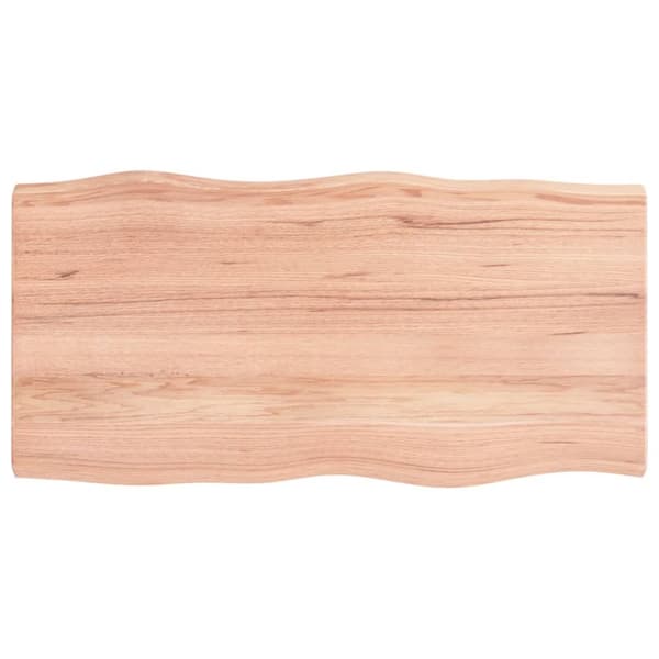 vidaXL Pöytälevy ruskea 100x50x(2-4)cm käsitelty täystammi elävä reuna -  Pöytälevyt