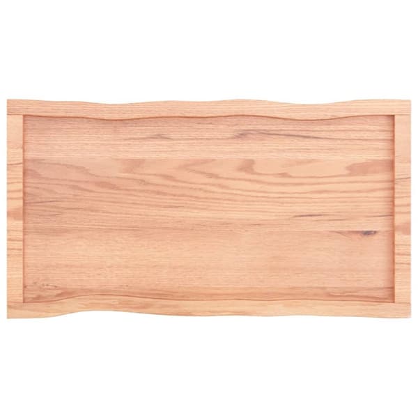 vidaXL Pöytälevy ruskea 100x50x(2-4)cm käsitelty täystammi elävä reuna -  Pöytälevyt