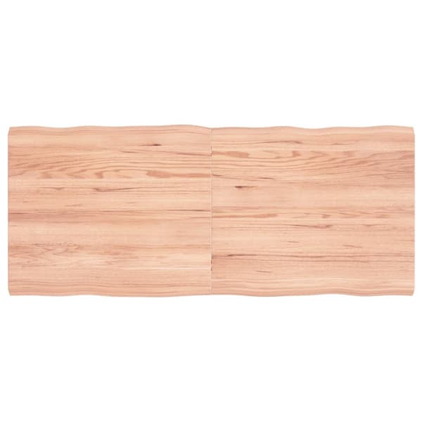 vidaXL bordplade 140x60x(2-4) cm naturlig kant behandlet træ lysebrun -  Bordplader